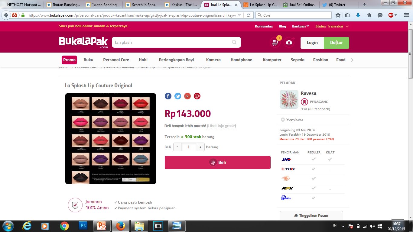 La Splash : Lipcream Kekinian yang Tahan lama, Mana yang murah ya Sis?