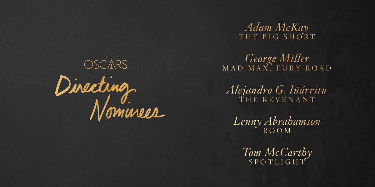 Complete List of 2016 Oscar Nominations