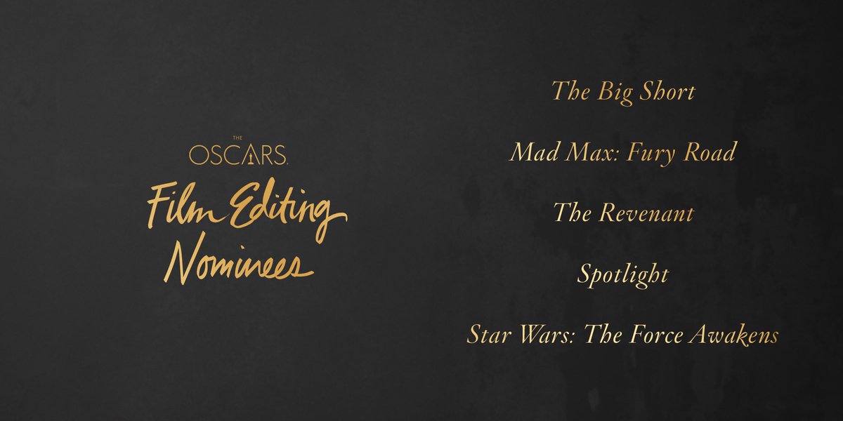 Complete List of 2016 Oscar Nominations