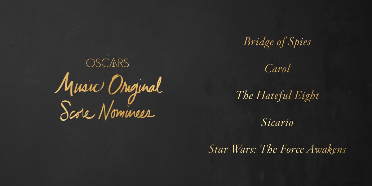 Complete List of 2016 Oscar Nominations