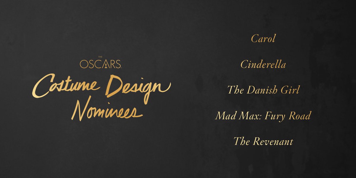 Complete List of 2016 Oscar Nominations