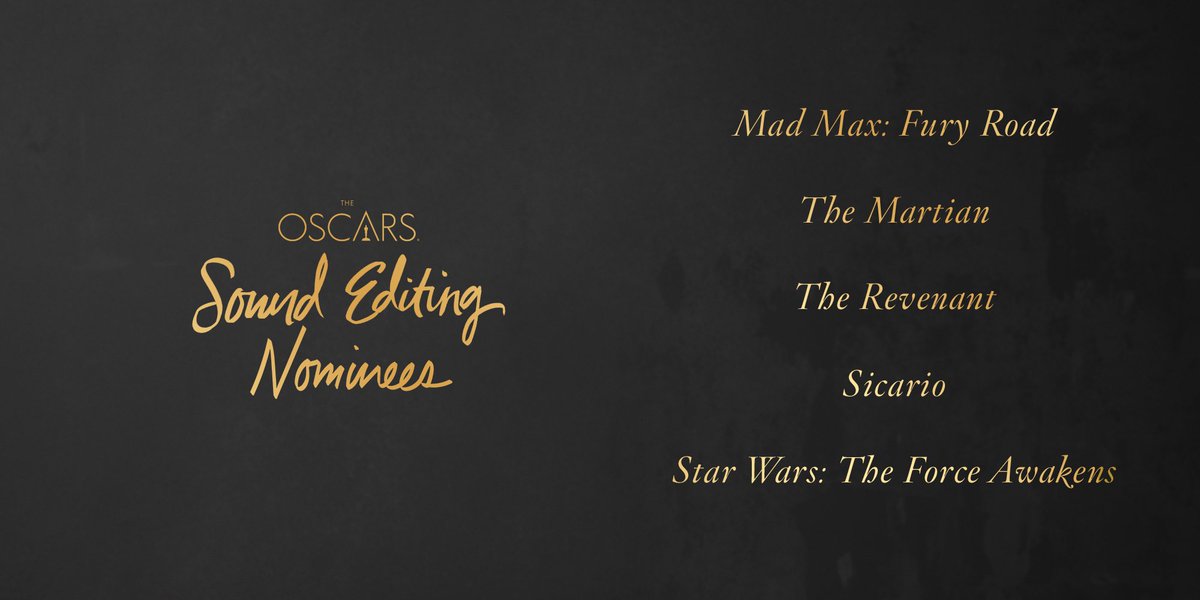 Complete List of 2016 Oscar Nominations