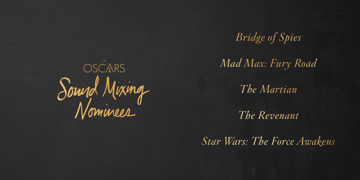 Complete List of 2016 Oscar Nominations