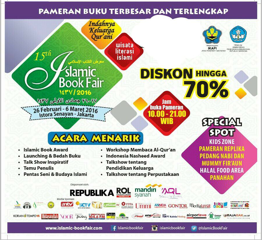&#91;EVENT&#93; Islamic Book Fair 2016 (26 Feb. - 06 Mar. 2016)