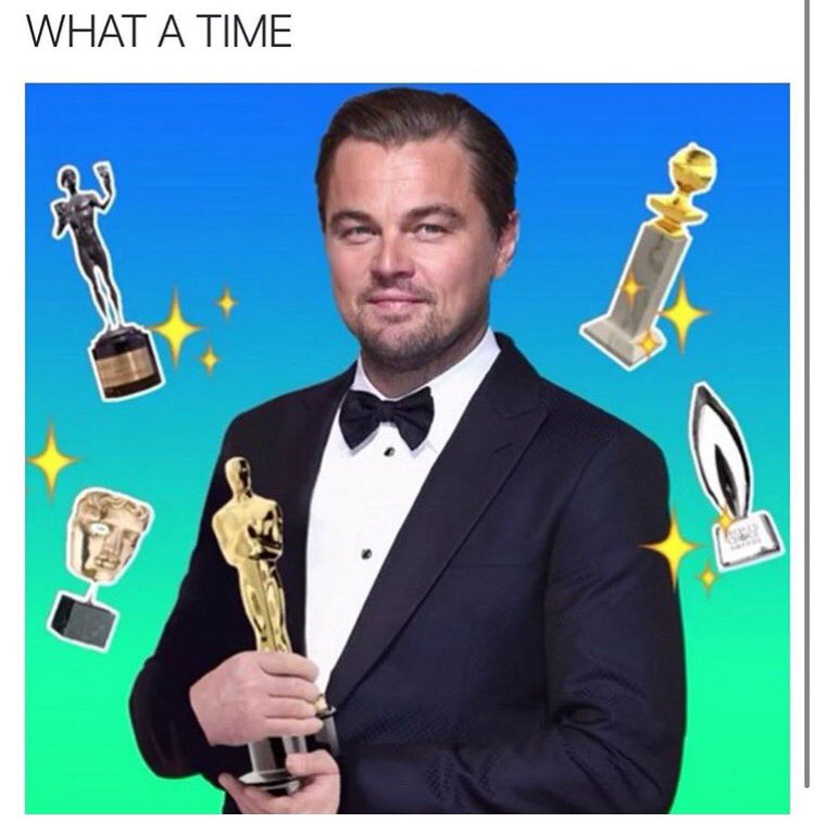 Leonardo DiCaprio menang piala Oscar, netizen menyambutnya dengan meme