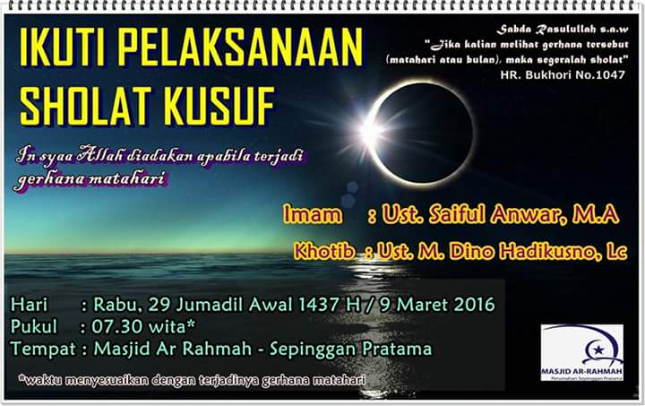 &#91;KASKUS COMMUNITY&#93; Gerhana Matahari Total di Balikpapan, 9 Maret 2016