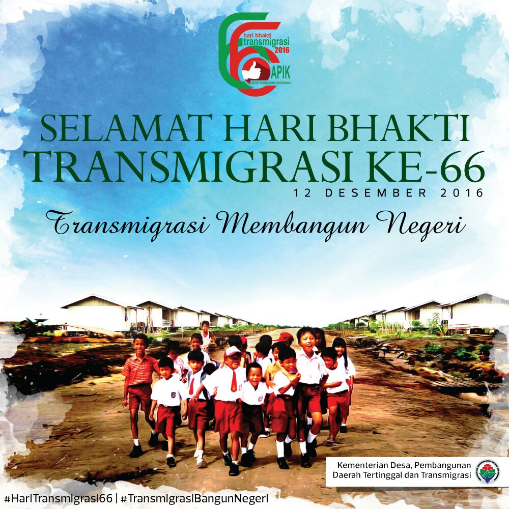 #TransmigrasiBangunNegeri Ayoo Membangun Negeri - Indonesia Bisa