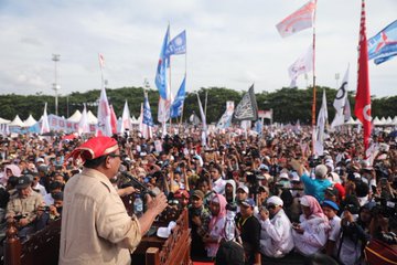 LAUTAN MANUSIA HADIRI KAMPANYE TERBUKA PRABOWO-SANDI