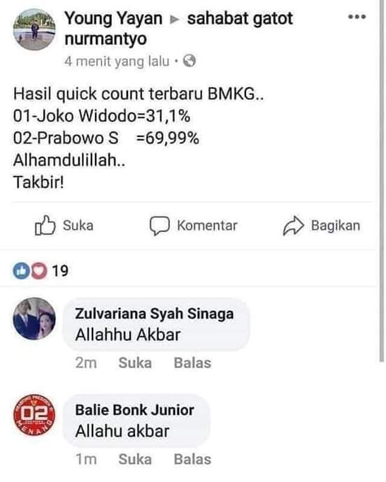 Analisis Klaim Prabowo Menang 62 Persen, Tim Jokowi: Bohong