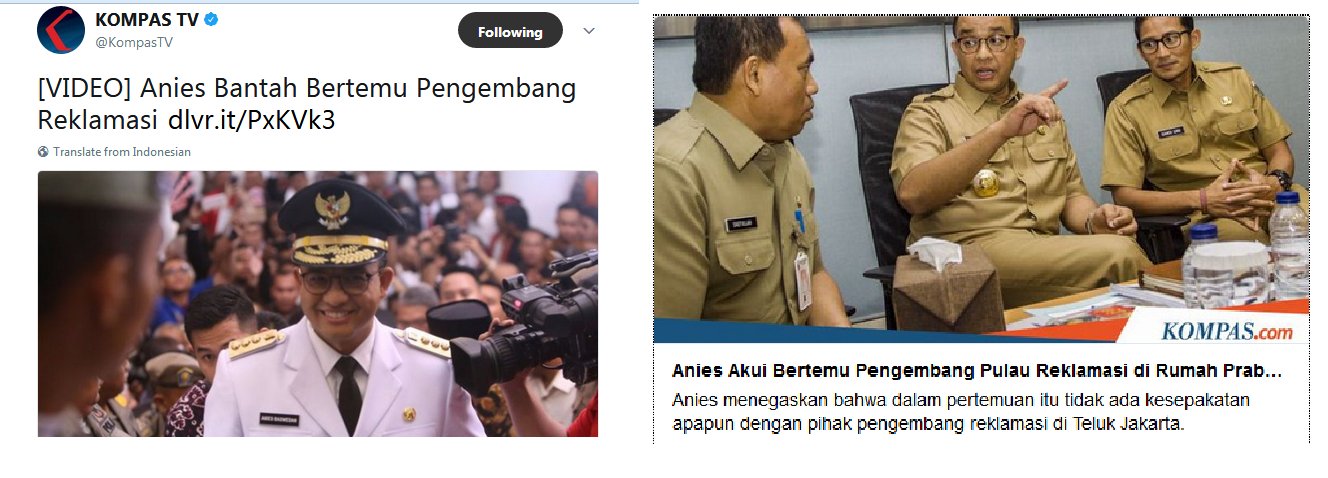 Anies Akhirnya Ceritakan Pertemuannya dengan Pengembang Reklamasi