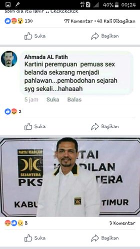 PKS Luruskan Hoax Kader Komentar 'Kartini Pemuas Seks Belanda'