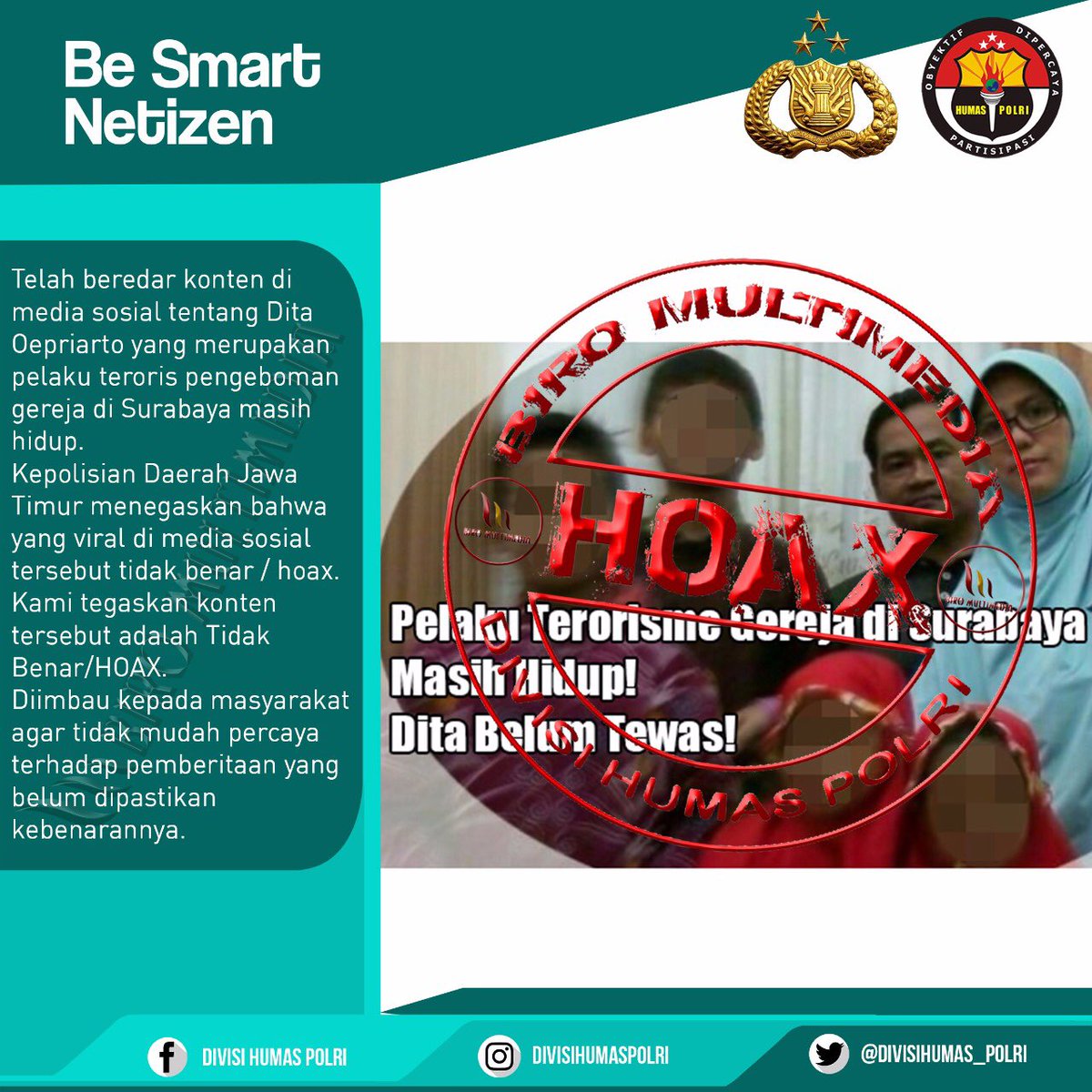 Akun Mitrandhir Sebar Info Hoax Sri Mulyani Ditolak & Diamuk Pimpinan Gontor