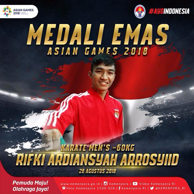 Karate Rebut Emas ke-11 Indonesia di Asian Games 2018