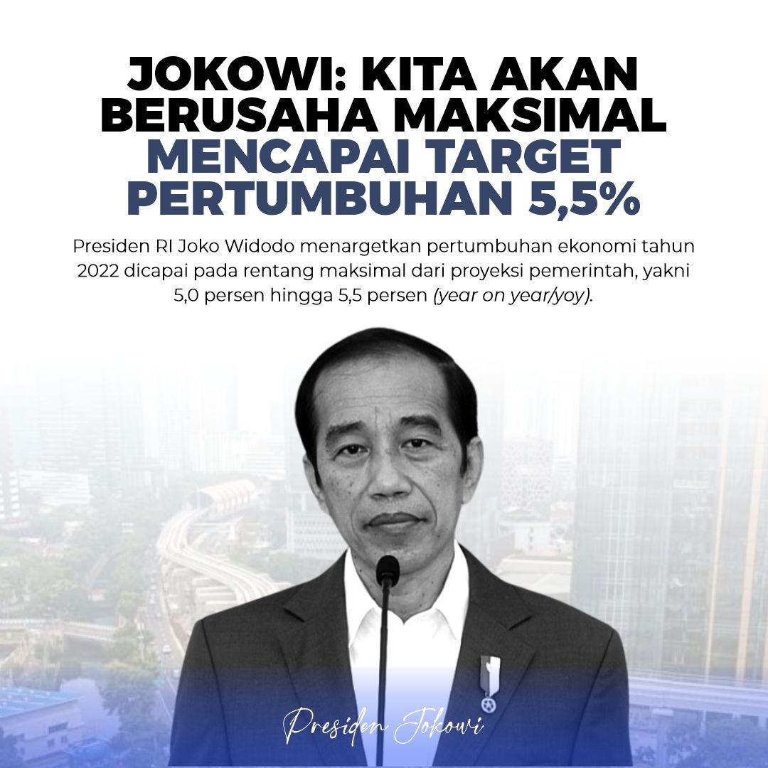  Jokowi Targetkan Ekonomi Tumbuh 5% Tahun 2022, Ini Syarat Pengusaha