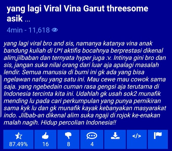 Video Viral Vina Garut di WhatsApp dan Twitter, Ketahuan Tempat Perekaman