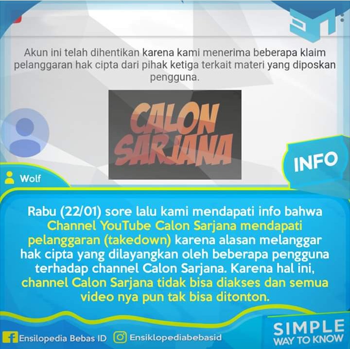 Youtube Channel &quot;Calon Sarjana&quot; Akhirnya Wisuda