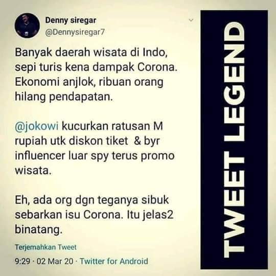 Meninggal: Denny Siregar, Niluh, Abu Janda Minta Doa Birgaldo Sinaga Positif Covid-19