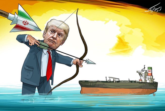 Viral Karikatur Trump Takut Iran, Tentara Amerika Diejek Gegar Otak