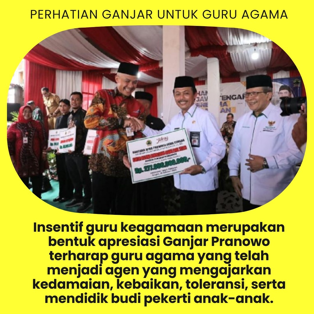 Ganjar Pranowo Kaji Insentif Guru Keagamaan Jadi Program Nasional