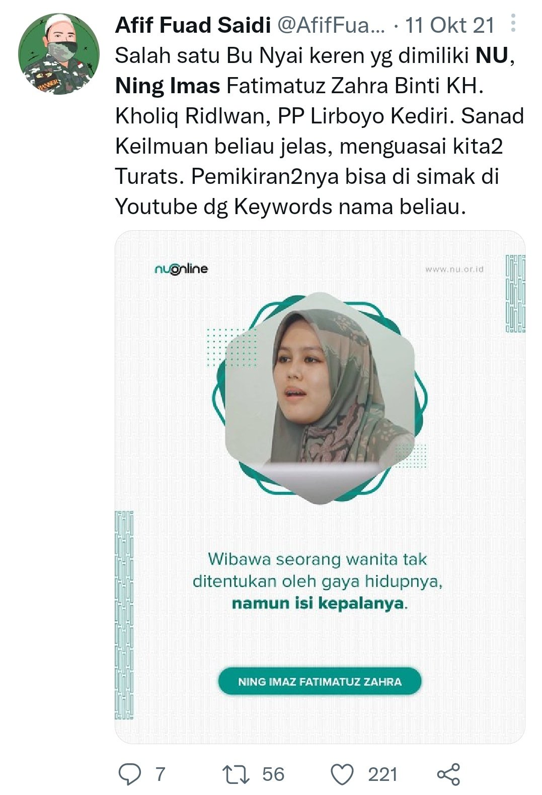 Ini Daftar Hinaan dan Pelecehan yang Didapatkan Ustadzah Ponpes Lirboyo