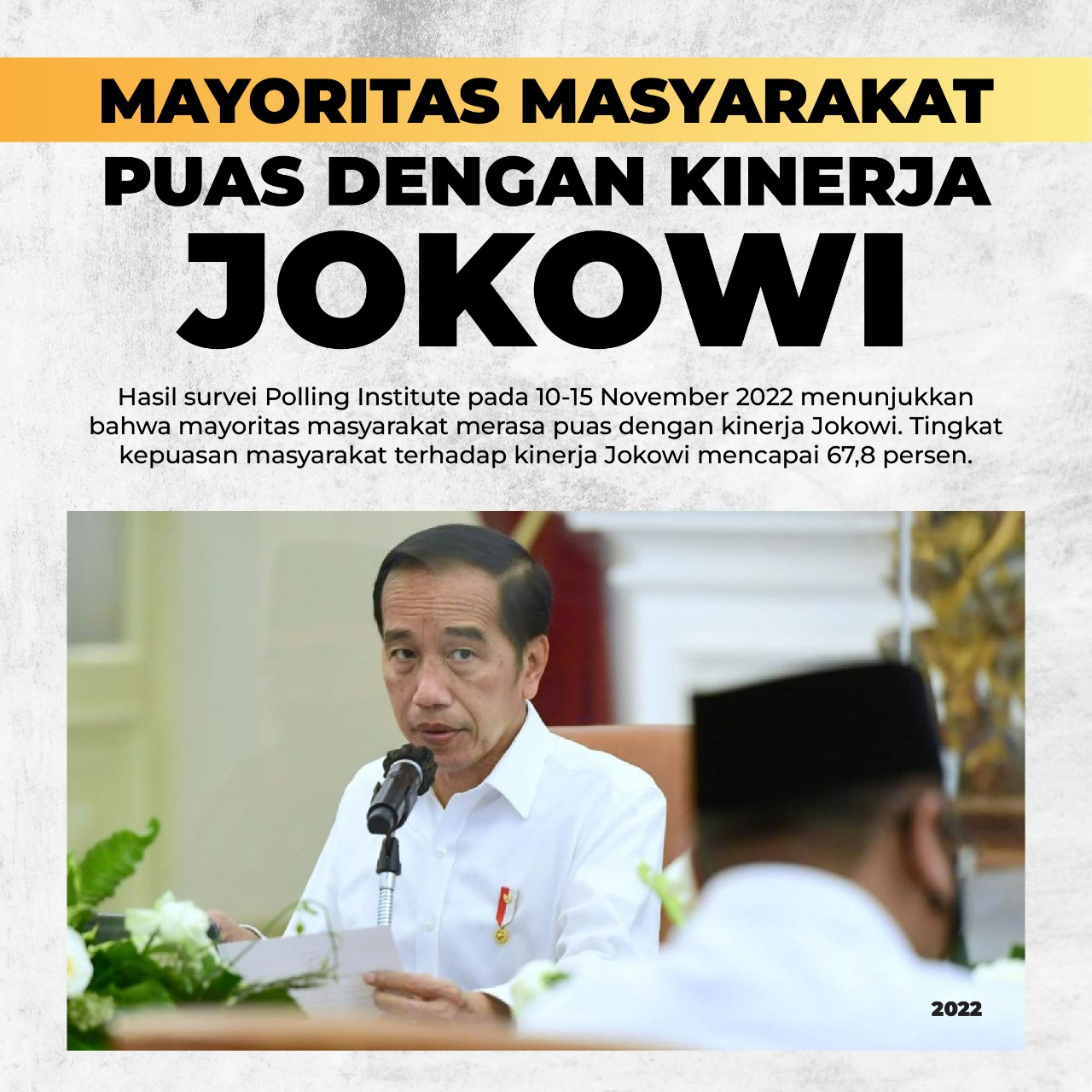 Survei LSI Denny JA: Tingkat Kepuasan terhadap Kinerja Jokowi 74,2%