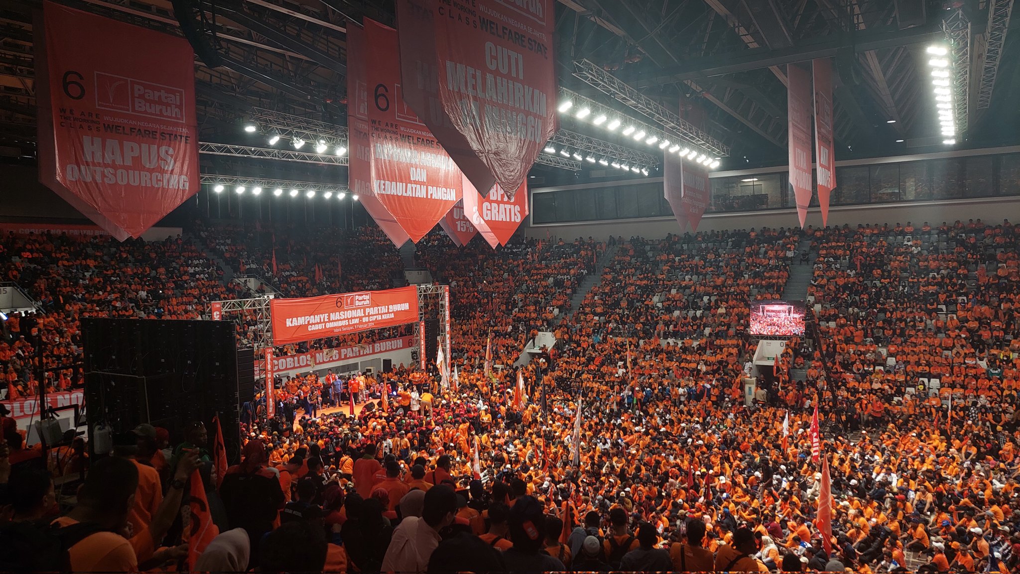 Partai Buruh Kampanye Akbar di Istora Senayan, Said Iqbal: Hampir 100 Rb Org Hadir