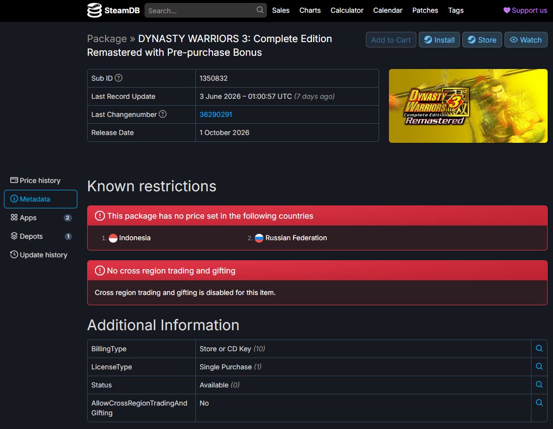 Kena Region Lock! Karena IGRS, Game baru Koei Tecmo gak bisa dibeli di Indonesia.