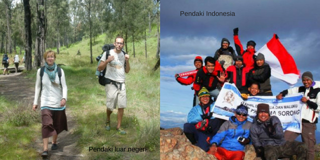 7 Perbedaan Penampilan Pendaki Indonesia dan Luar negeri