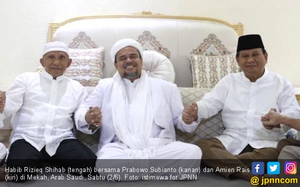Prabowo Kembali Janji Jemput Habib Rizieq Jika Terpilih Presiden