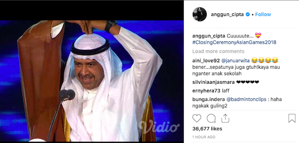 Duh, Tingkah Presiden Olimpiade Asia Bikin Anggun Terpesona