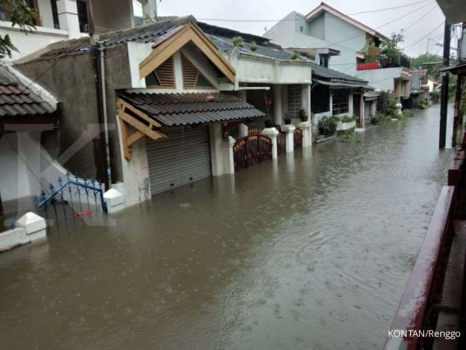 Banjir di Bekasi, bangun tidur di tahun baru, eh...kamar tergenang air