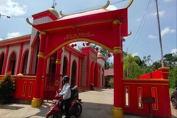 Ada Masjid Bernuansa China di Lubuklinggau, Bikin Warga Penasaran