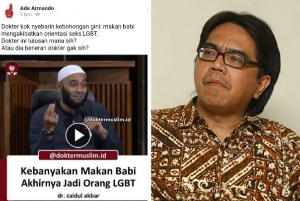 Zaidul Akbar Sebut Makan Babi Bs Bkn Jd LGBT, AA: Dokter Kok Nyebarin Kebohongan