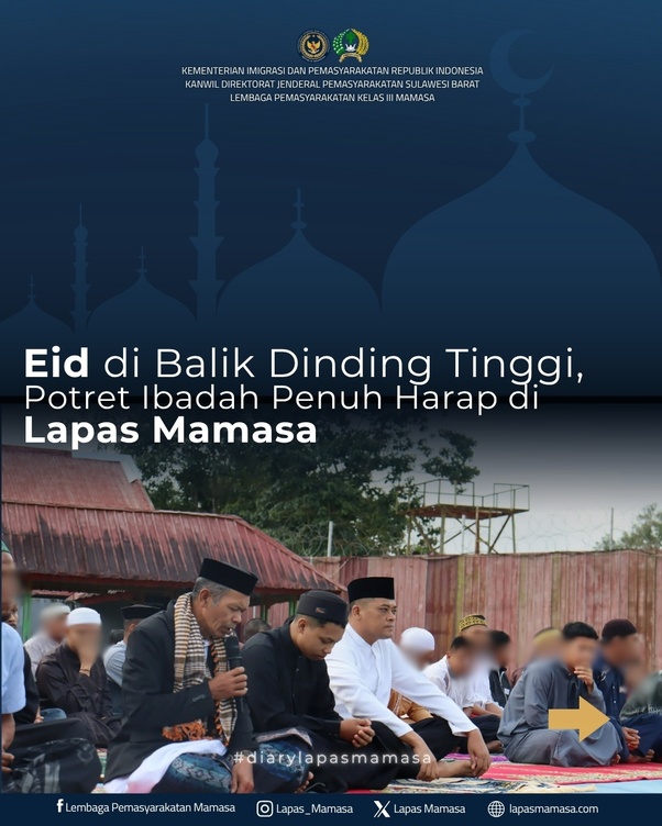 Eid di Balik Dinding Tinggi: Potret Ibadah Penuh Harap di Lapas Mamasa