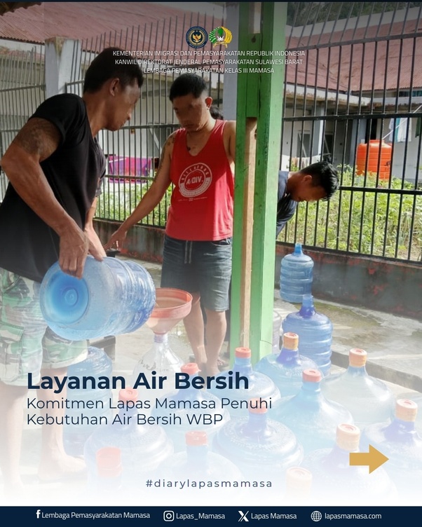 Layanan Air Bersih Komitmen Lapas Mamasa Penuhi Kebutuhan Air Bersih WBP