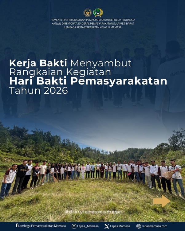 Kerja Bakti Menyambut Rangkaian Kegiatan Hari Bakti Pemasyarakatan Tahun 2026
