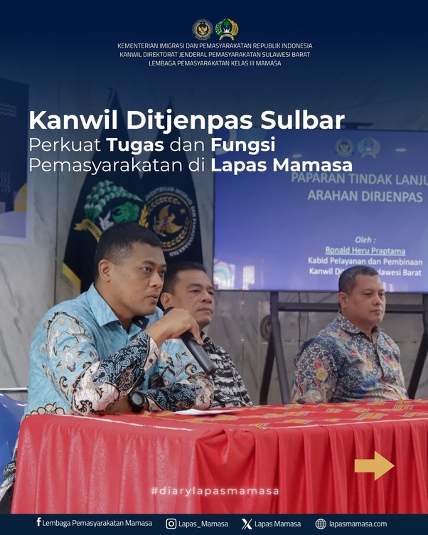 Kanwil Ditjenpas Sulbar Perkuat Tugas dan Fungsi Pemasyarakatan di Lapas Mamasa