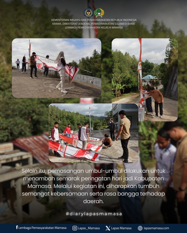 Dalam Menyambut Hari Jadi Kabupaten, Lapas Mamasa Gelar Kerja Bakti 