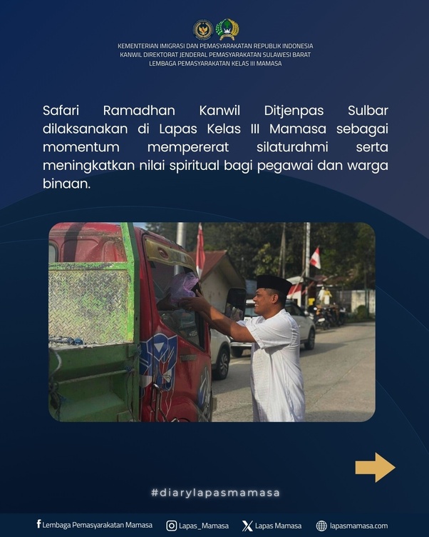 Safari Ramadhan Kanwil Ditjenpas Sulbar Perkuat Nilai Spiritual di Lapas Mamasa
