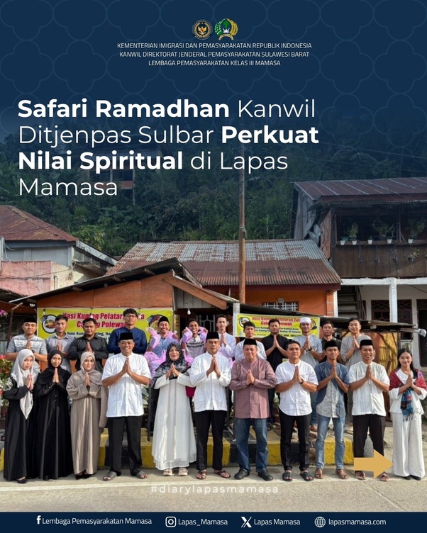Safari Ramadhan Kanwil Ditjenpas Sulbar Perkuat Nilai Spiritual di Lapas Mamasa
