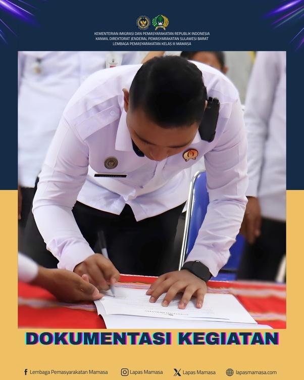 Jajaran Lapas Mamasa Laksanakan Penandatanganan Komitmen Bersama 