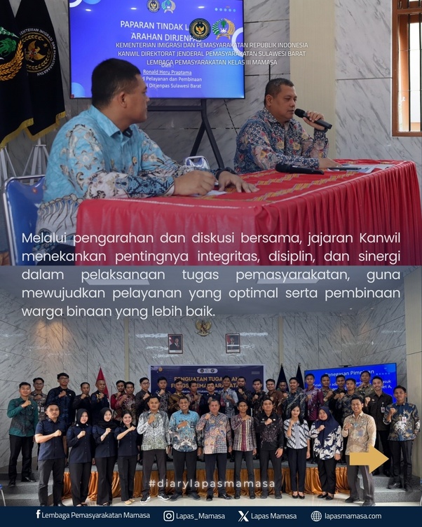 Kanwil Ditjenpas Sulbar Perkuat Tugas dan Fungsi Pemasyarakatan di Lapas Mamasa