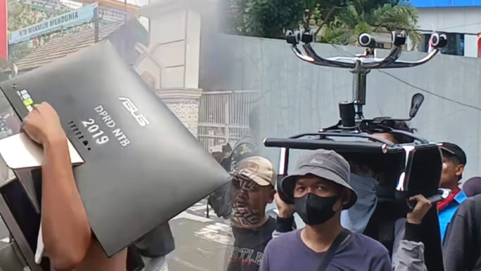 Massa Teriakan “Revolusi” Saat Bakar Gedung DPRD NTB