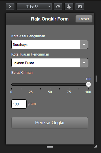 Cara Ambil Harga Pengiriman (Ongkos Kirim) dari RajaOngkir.com