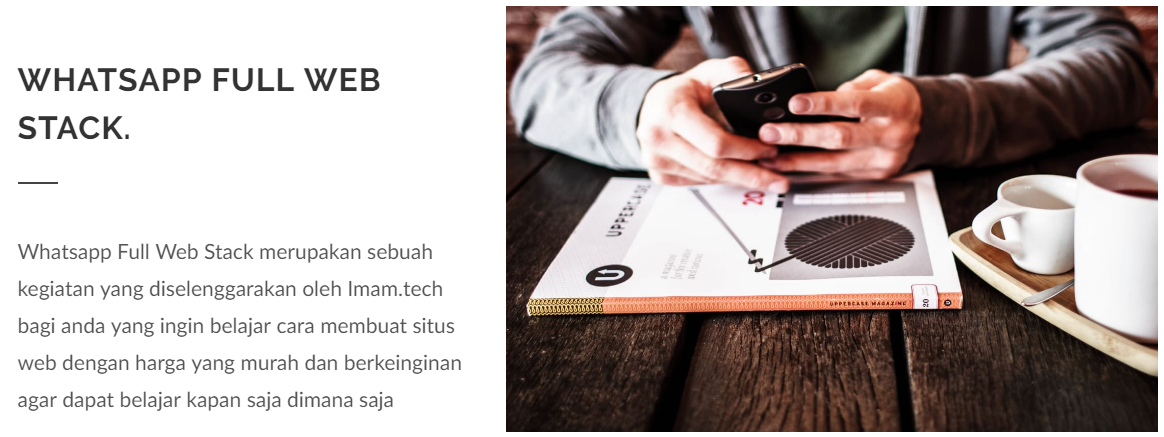 Whatsapp Full Web Stack Batch 2 - IniIlmu (W/ Bootstrap and Laravel)