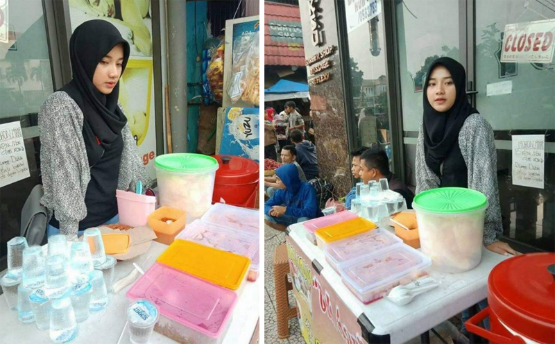 yang-jualan-cantik-banget-pelanggan-antre-pesan-nasi-uduk--yang-beli-mas-mas-semua