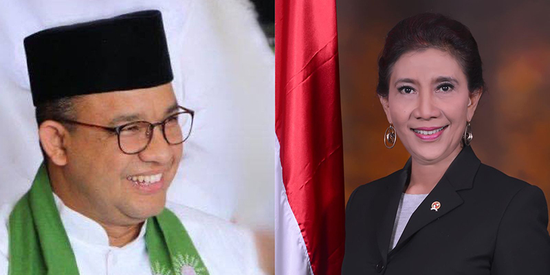 Poling RMOL: Anies Lebih Unggul Jika Dipasangkan dengan Susi Dibanding Puan