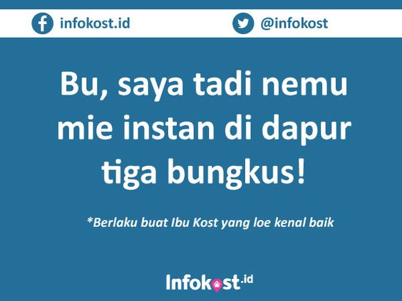 Delapan Kalimat Sakti Anak Kost di Tanggal Tua