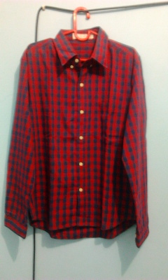 jual kemeja DENIM ORI branded kotak2 yves sent laurent (YSL)
