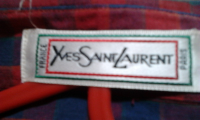 jual kemeja DENIM ORI branded kotak2 yves sent laurent (YSL)